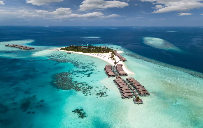Atoll auf den Malediven, Strand, Tauchen