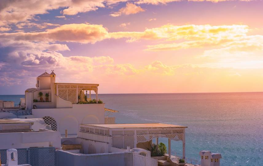 Tunesien Sonnenuntergang, Sonne und Meer